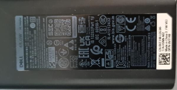 Dell Type-C Original Charger 65W - 5