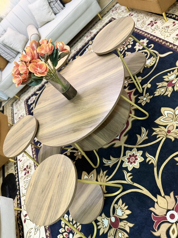 طاولة صالة 6 قطع واحد كبير و4 صغا - 2