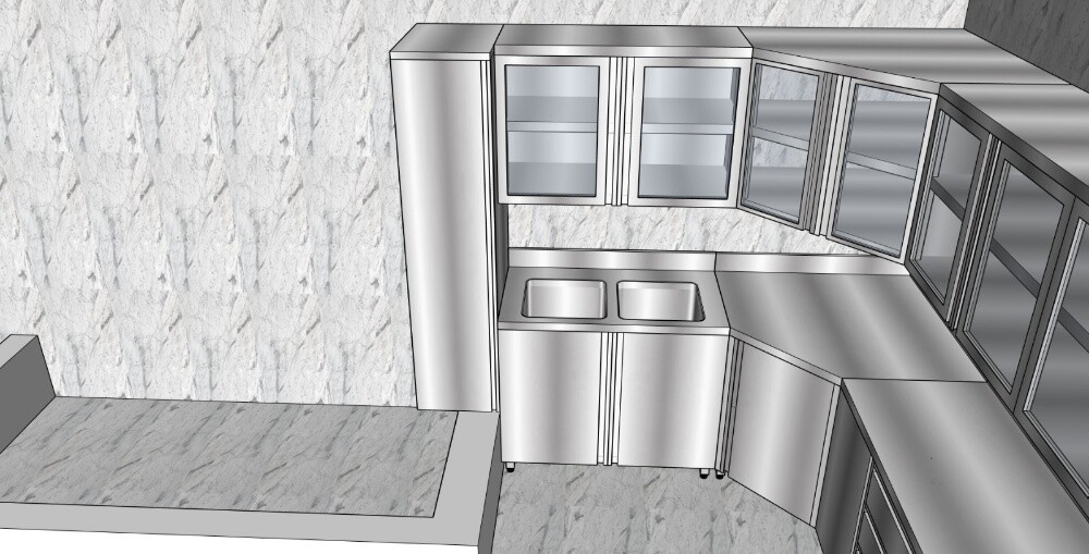 Stainless steel kitchen Cabinets - 4