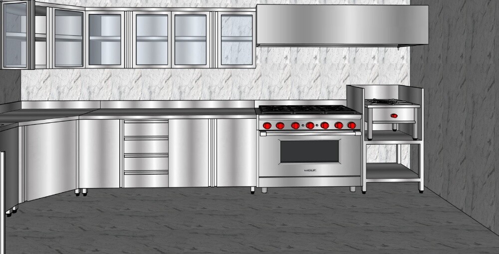 Stainless steel kitchen Cabinets - 3