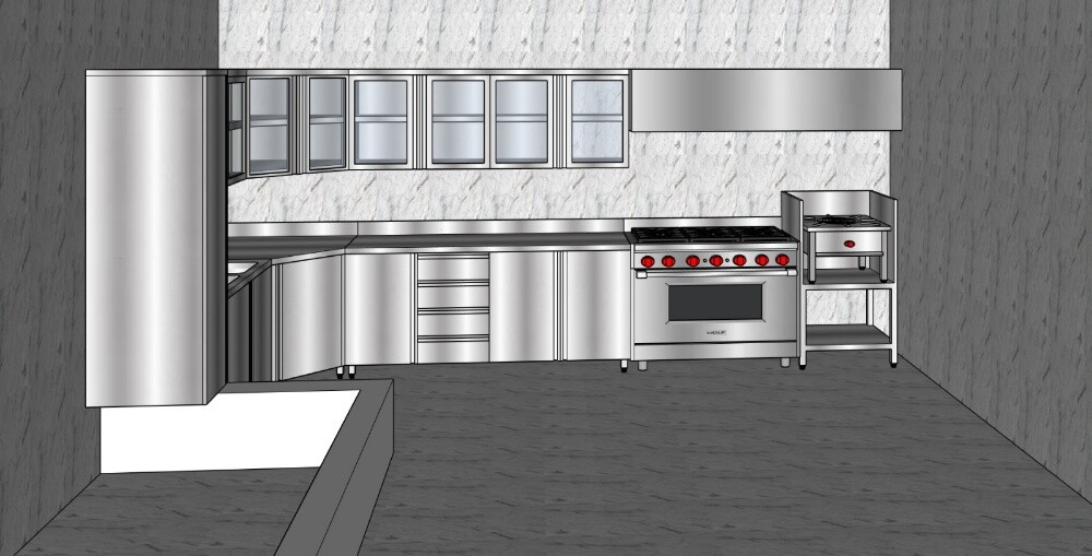 Stainless steel kitchen Cabinets - 2