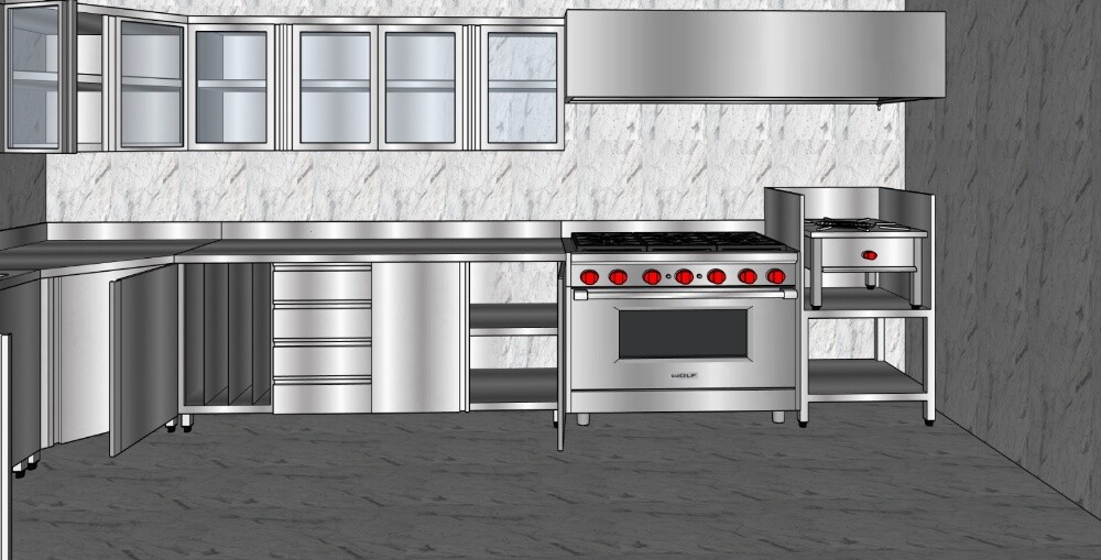 Stainless steel kitchen Cabinets - 5