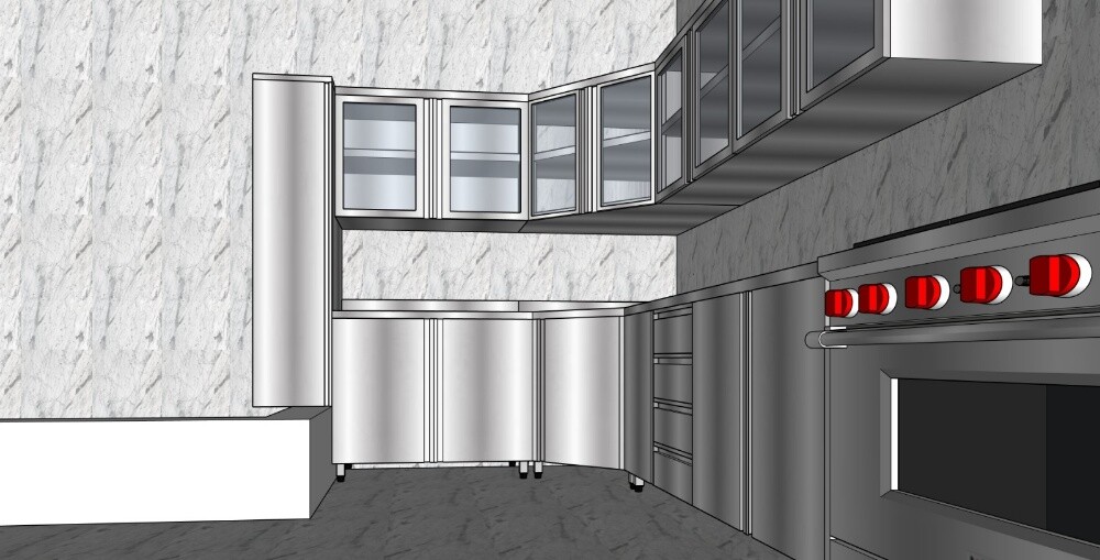 Stainless steel kitchen Cabinets - 1