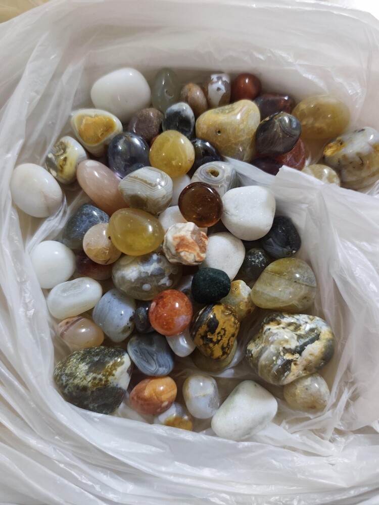 500g Natural Agate & Polished stone - 1