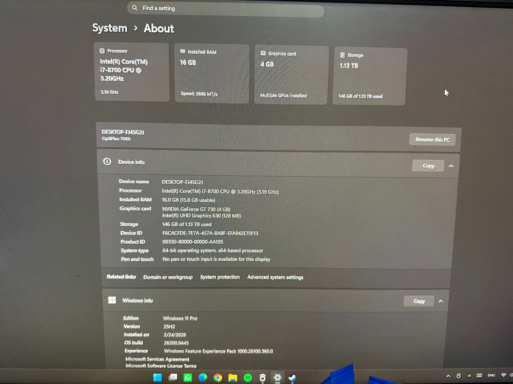 Dell Optiplex 7060 - barely used - 2