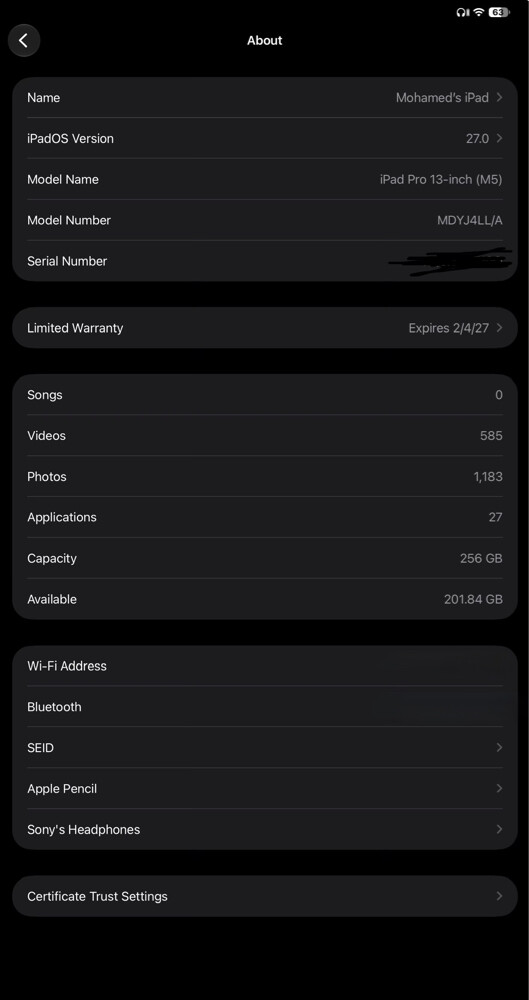 iPad Pro 13" M5, 256GB Wi-Fi - 2