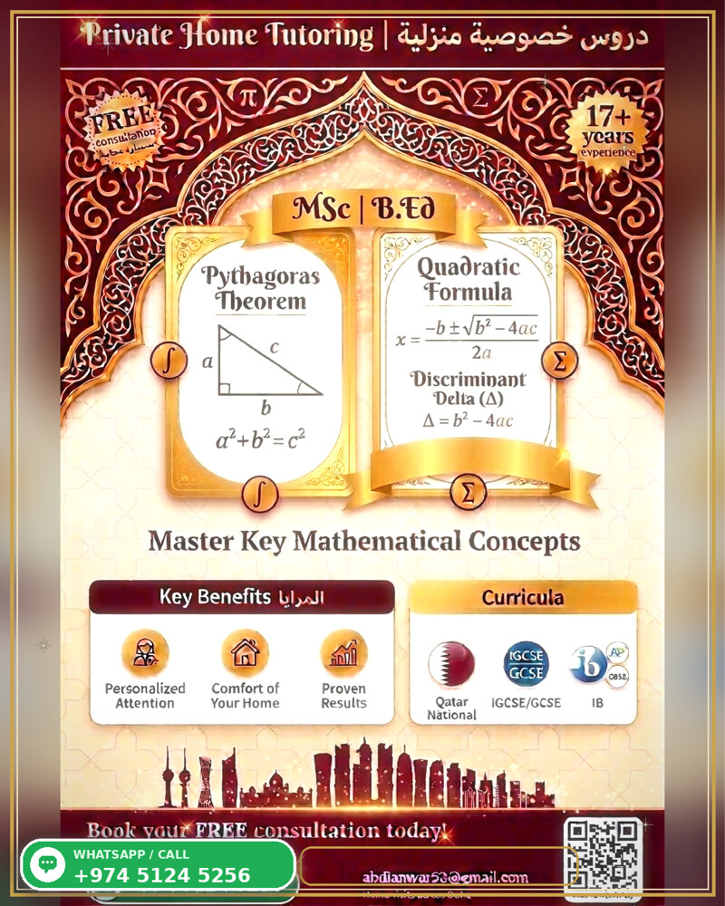 A Qualified Mathematics Tutor - 3