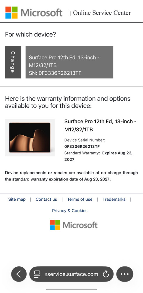 Surface Pro 12th edition 32GB 1TB - 2