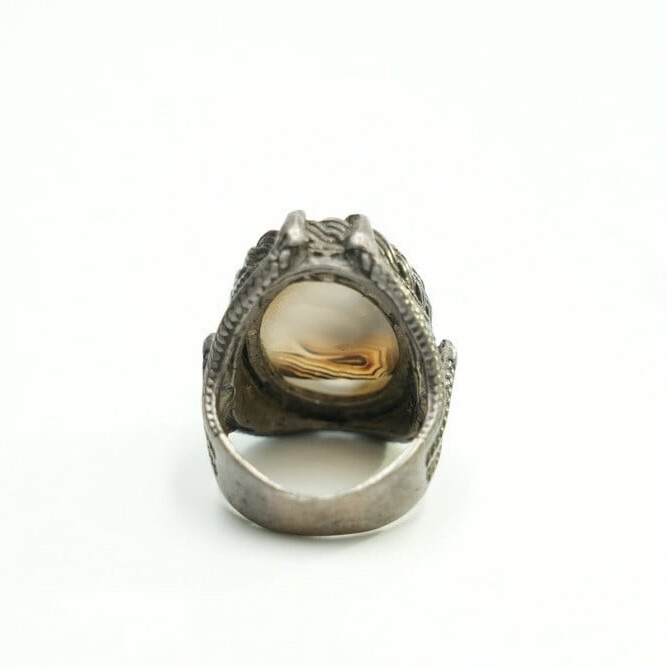 Premium Yemeni Shajari Aqeeq Ring - 3