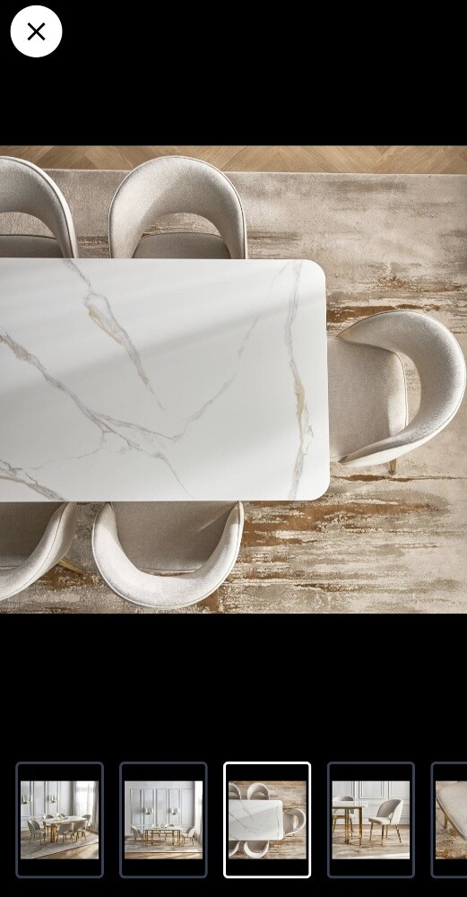 Kinzie Ceramic Top Dining Set - 4
