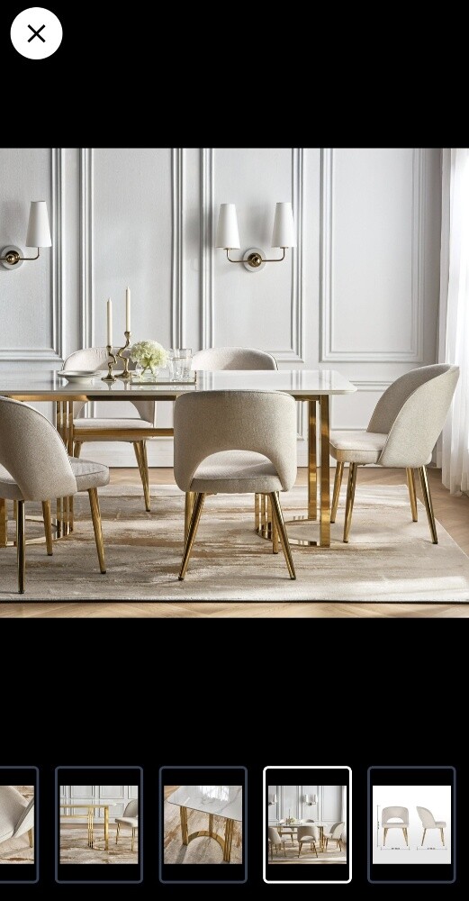 Kinzie Ceramic Top Dining Set - 7