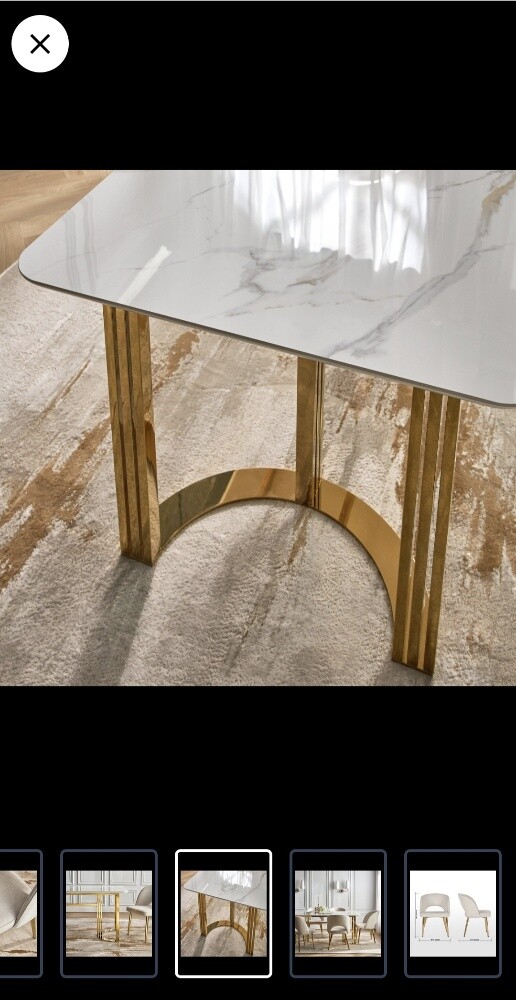 Kinzie Ceramic Top Dining Set - 6