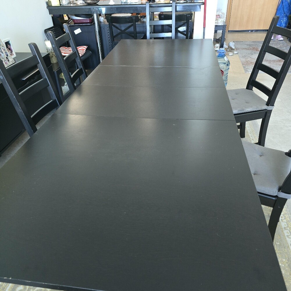 ikea extendable dining table set - 2