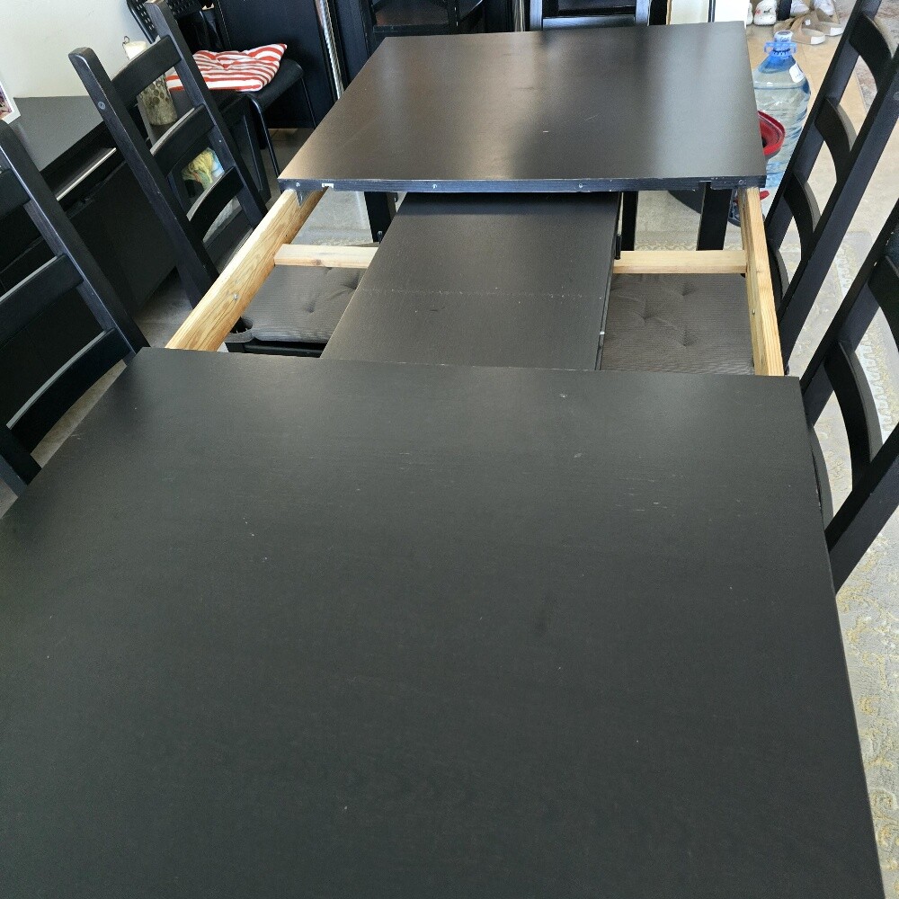 ikea extendable dining table set - 3