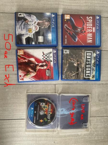 PS4 games (PS4 available also) - 1