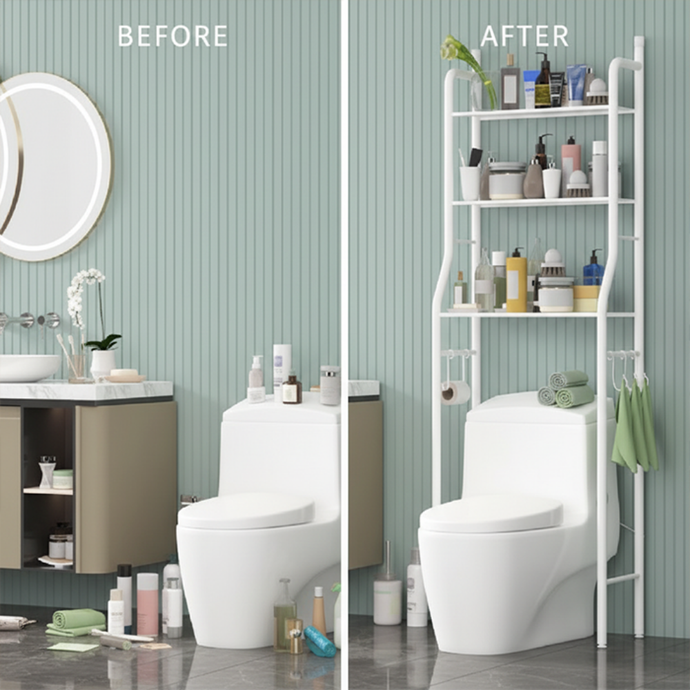 3 Layer Space Saving Metal Toilet S - 5