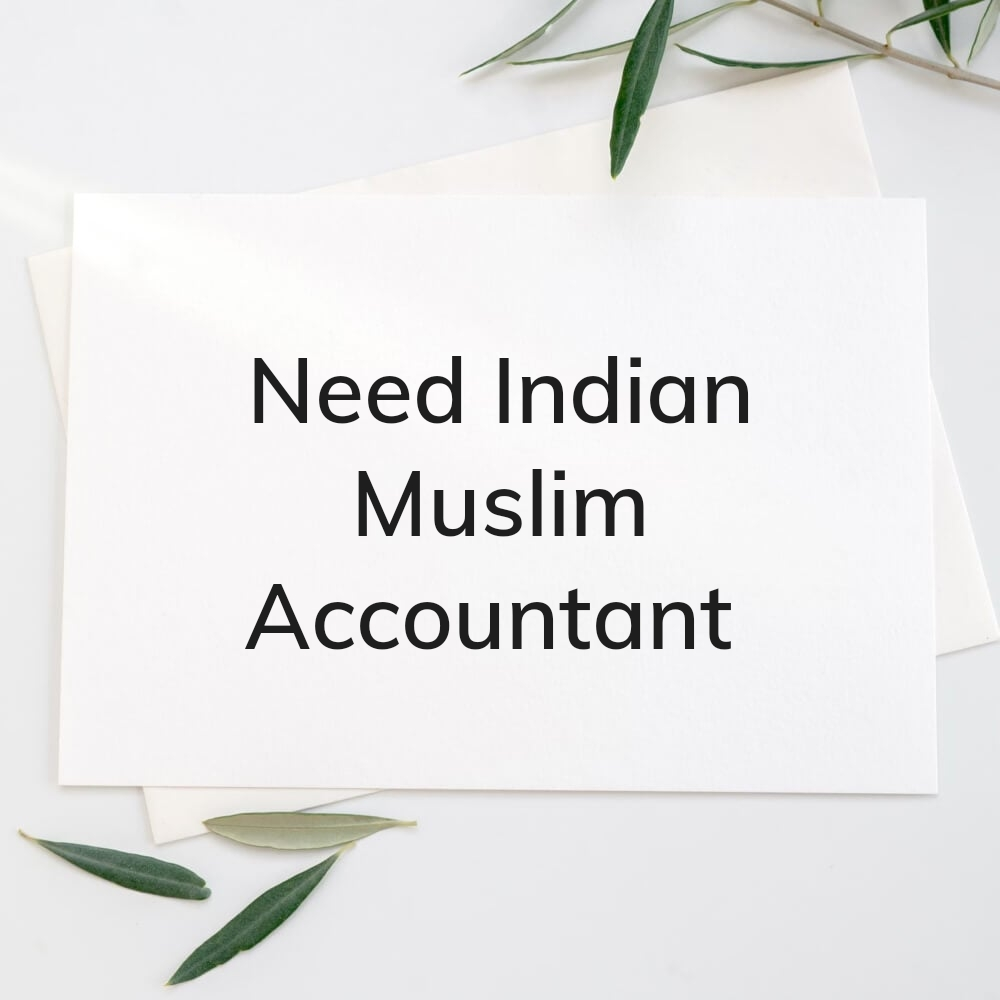 Need indian accountant Muslim Man - 1