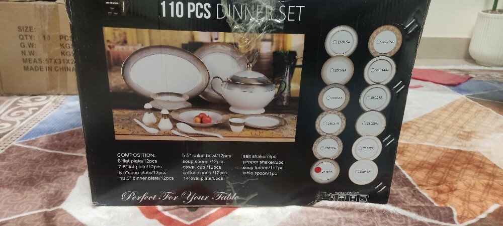110 Pcs Porcelain Dinnerware Set - 12