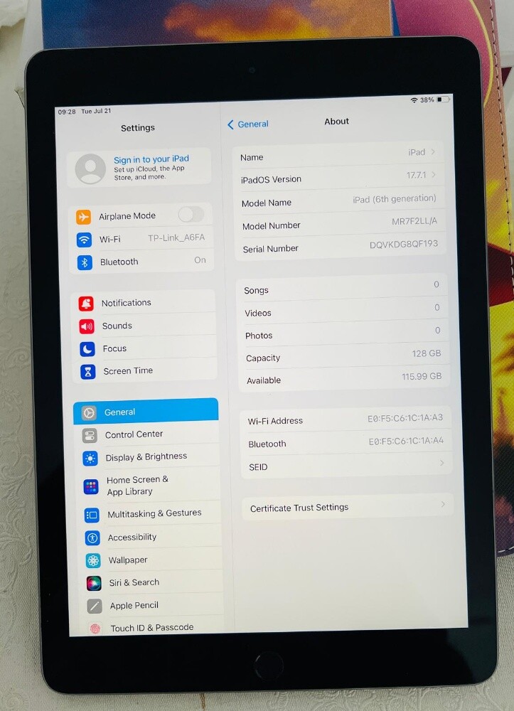 iPad 6/128gb*WiFi - 2