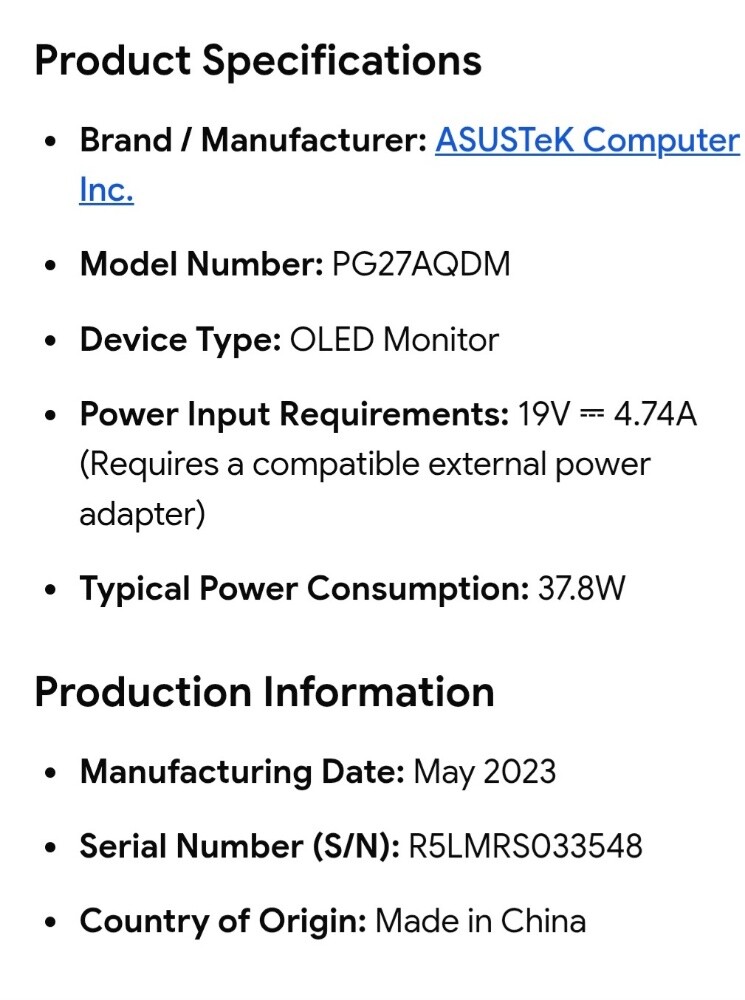 ASUS OLED Monitor PG27AQDM - 2