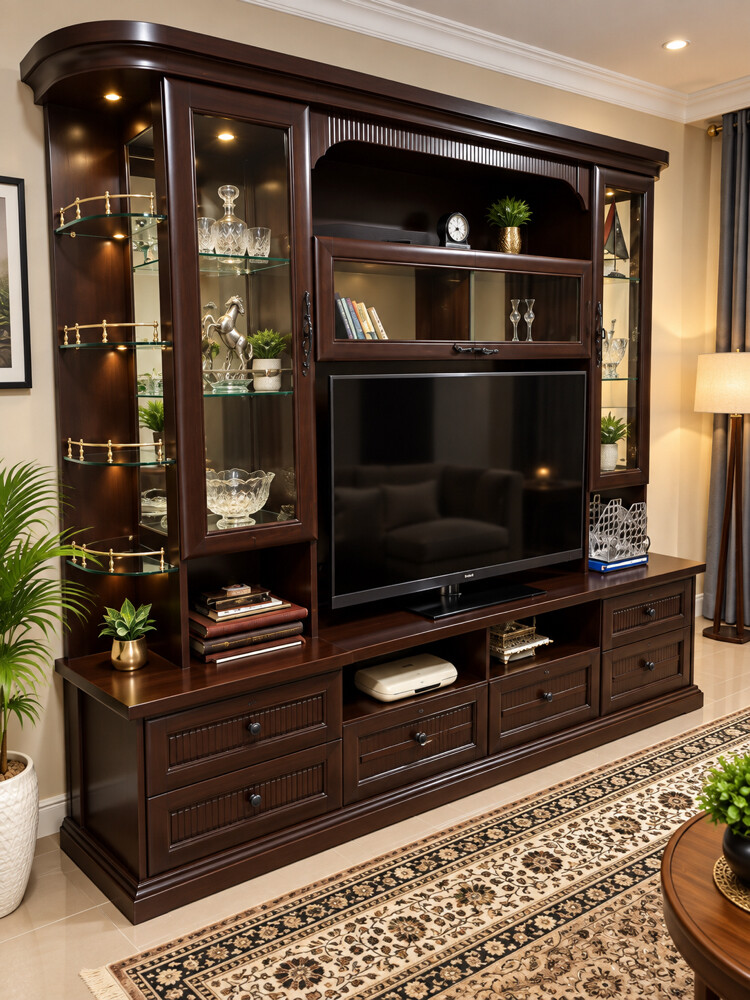 Book shelf display cabinet with TV - 1