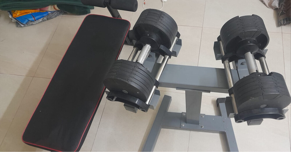 Connected Dumbbell Adjustable Bench - 2