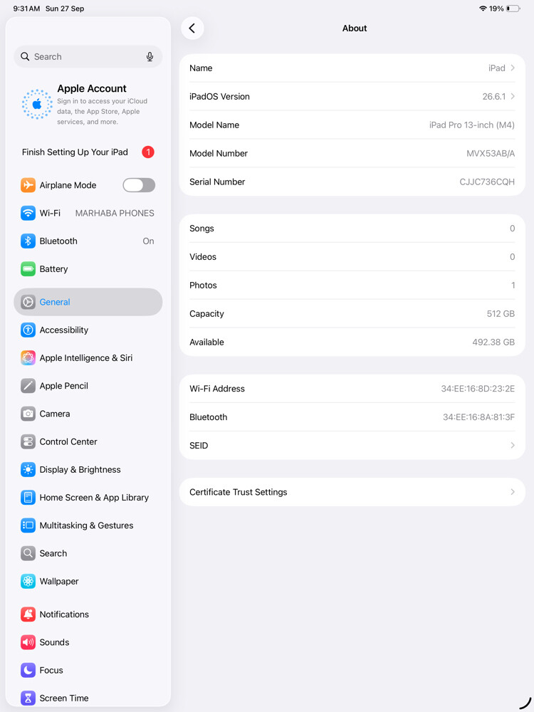 iPad Pro M4 13 inch 512GB - 2