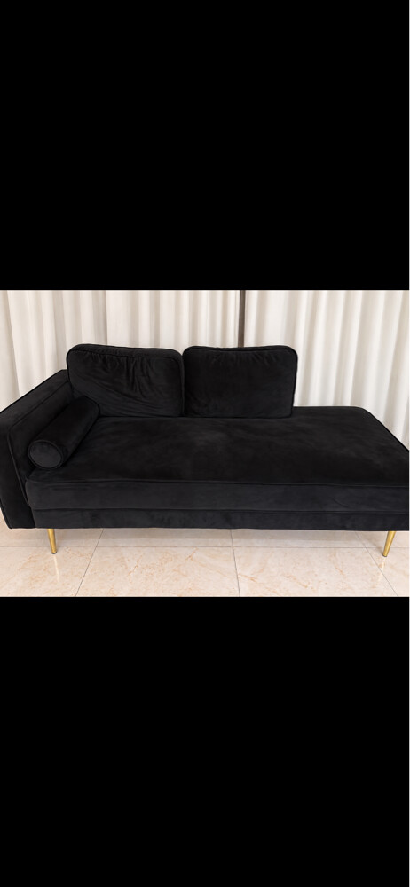 black chaise sofa - 1