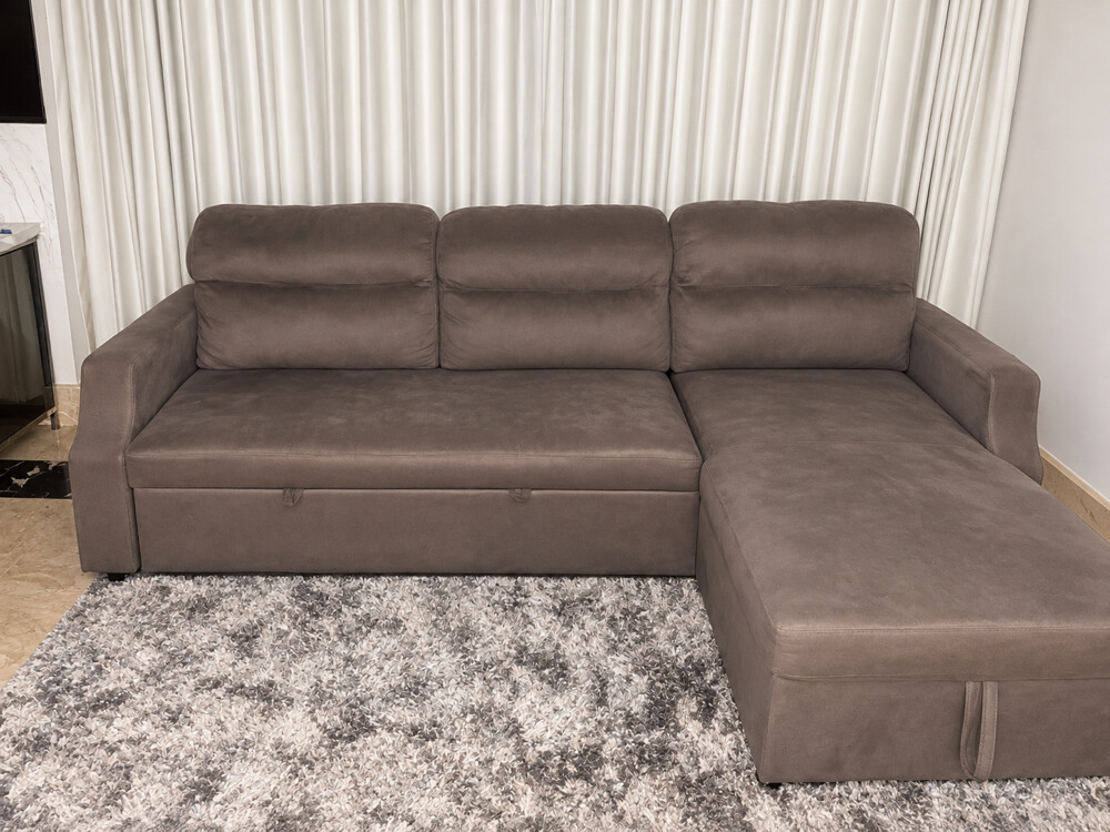 corner sofa with bed and storage - 1