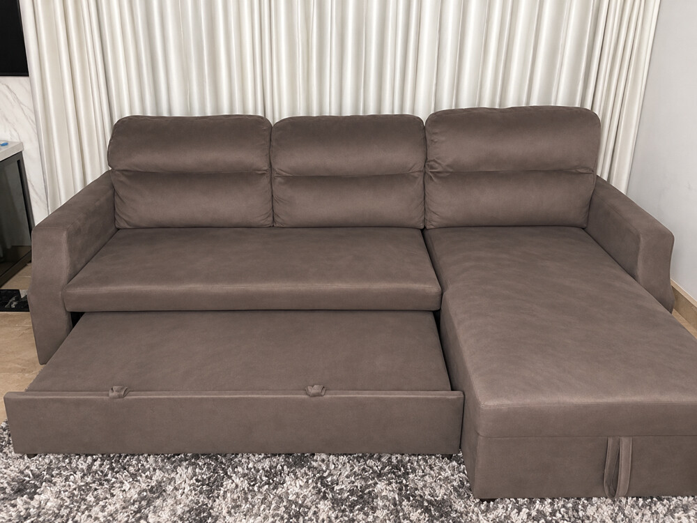 corner sofa with bed and storage - 2