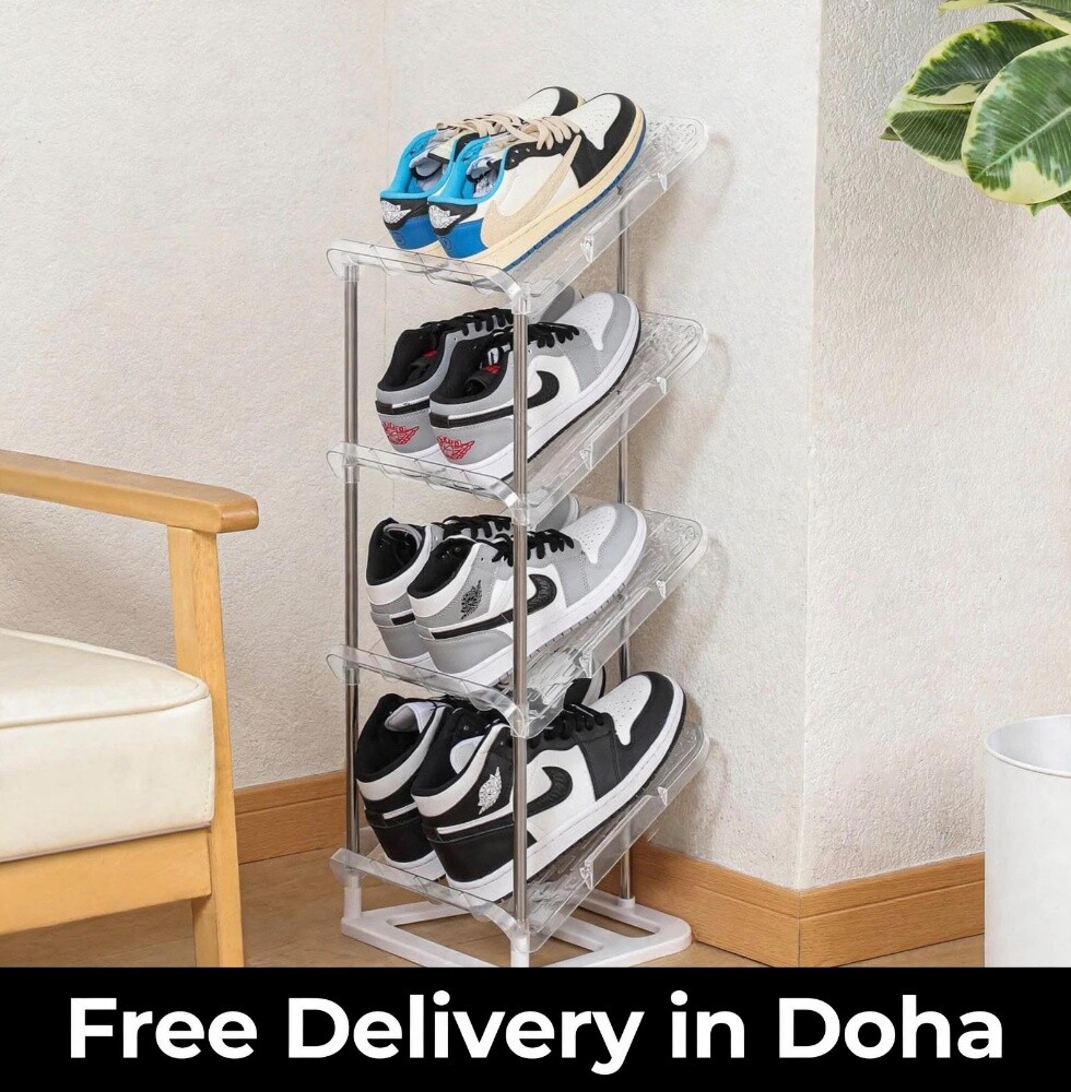 4 Tier Transparent Shoe Rack - 2