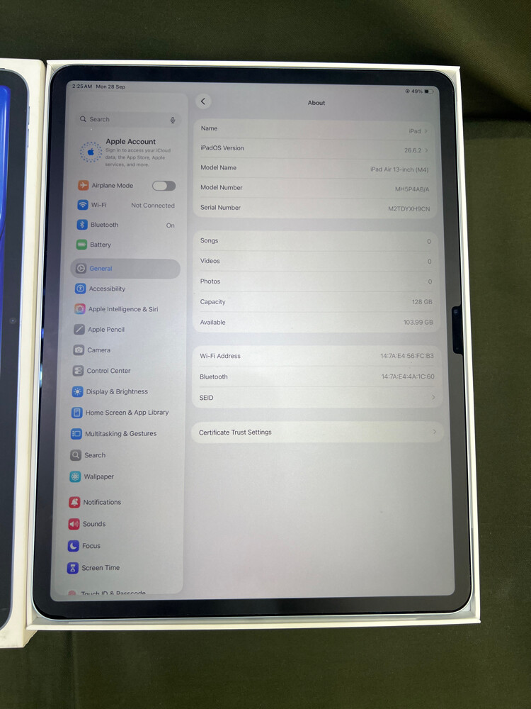 iPad Air M4 128 battery 100 - 4