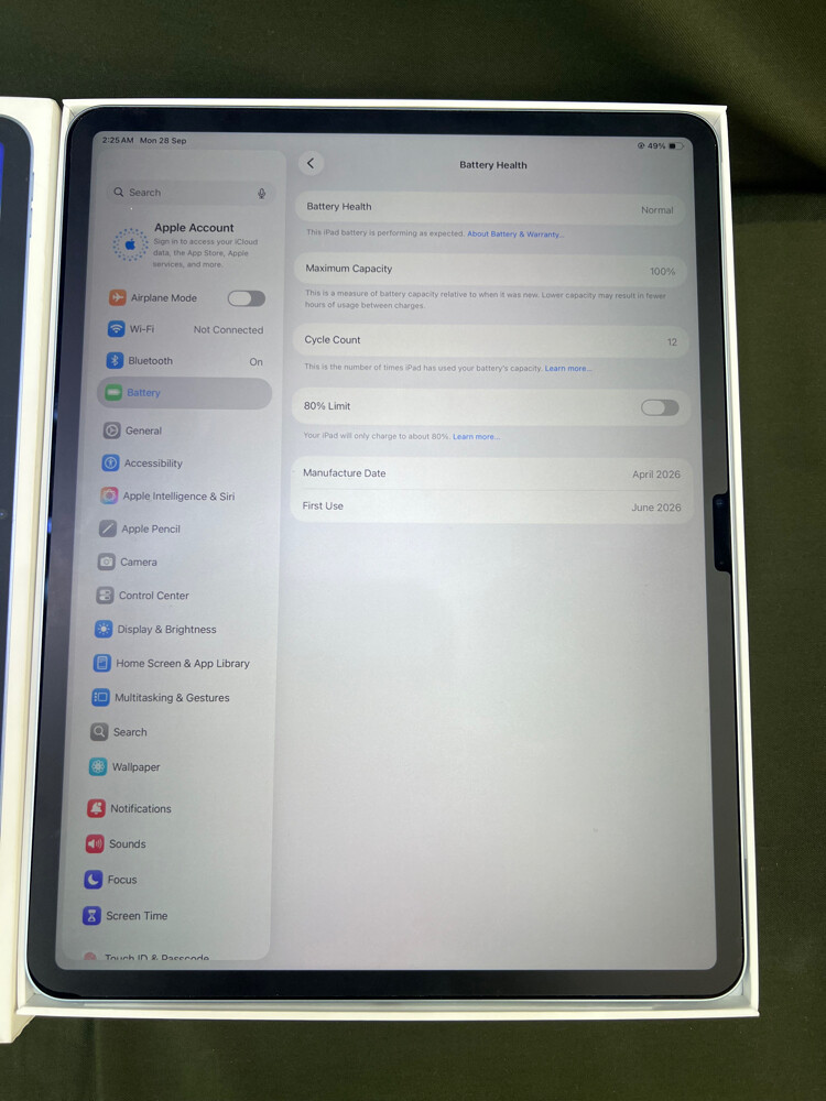 iPad Air M4 128 battery 100 - 6