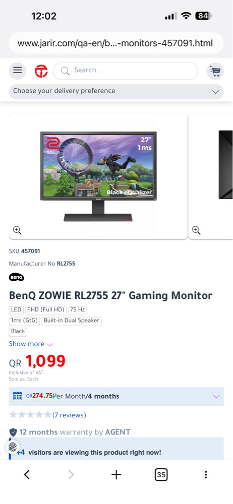 BenQ RL2755 27" Monitor - 2