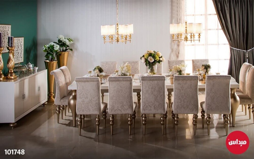 luxury Dining Table Set 12 Chair - 2