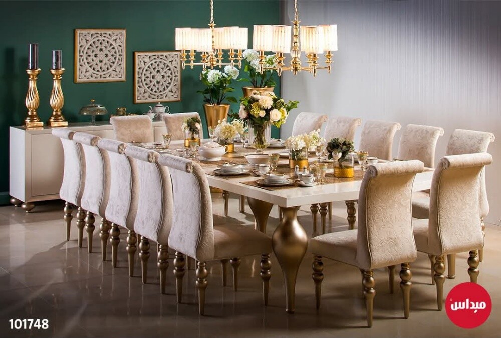 luxury Dining Table Set 12 Chair - 1