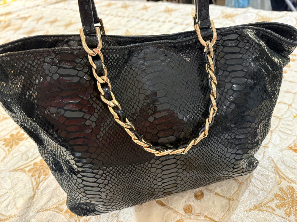 Authentic MK Black Python Embossed - 6