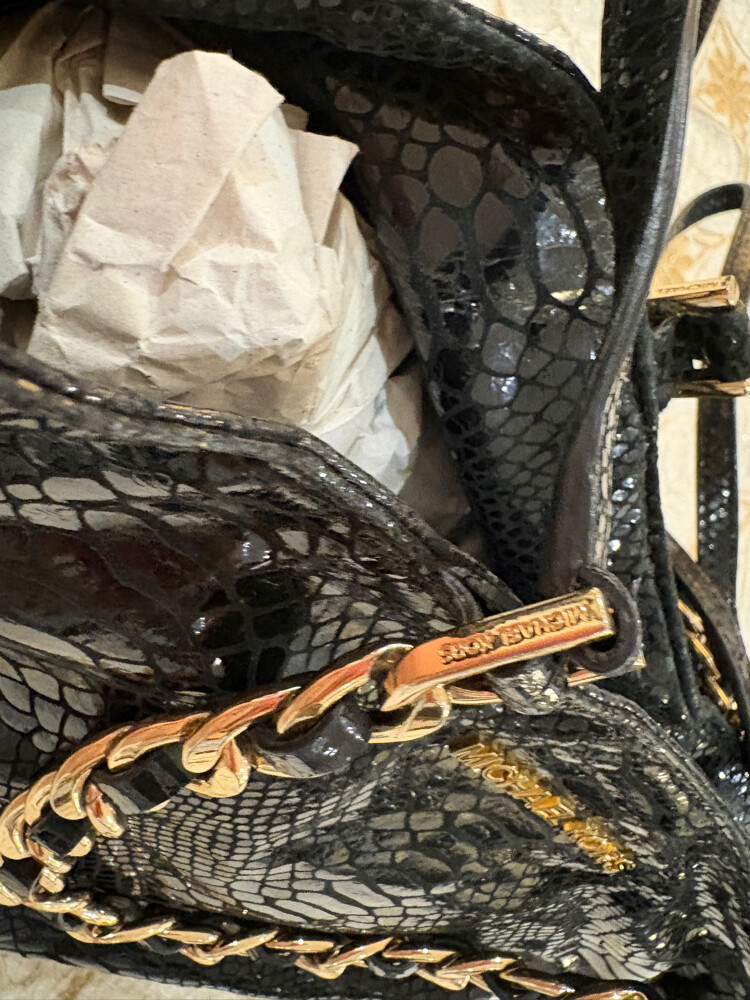 Authentic MK Black Python Embossed - 16