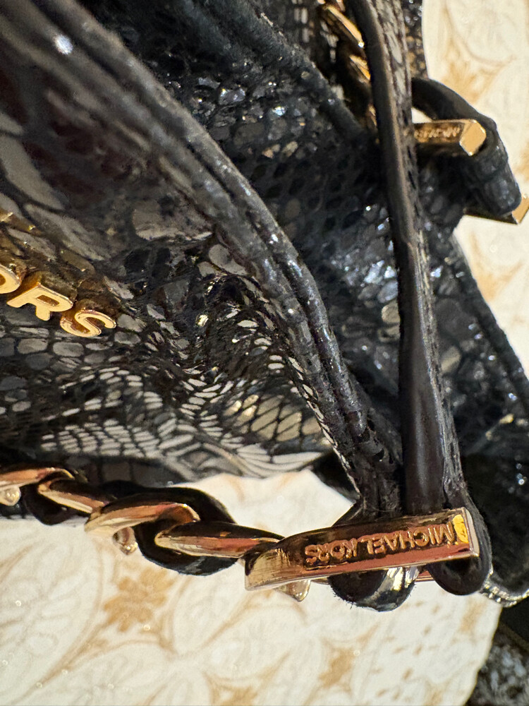 Authentic MK Black Python Embossed - 17