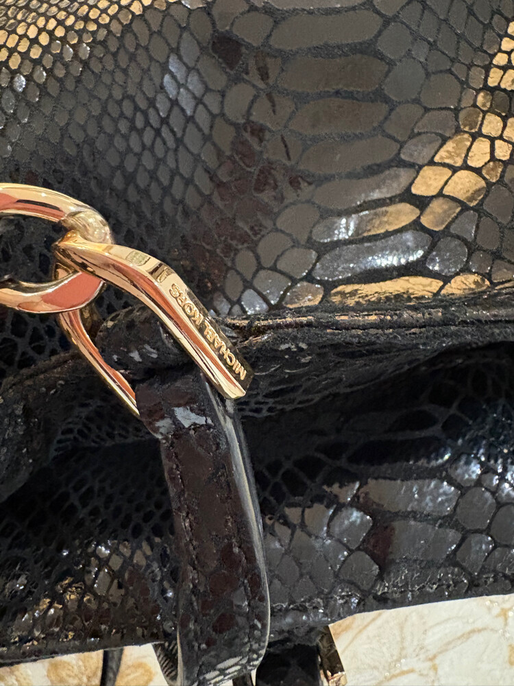 Authentic MK Black Python Embossed - 28