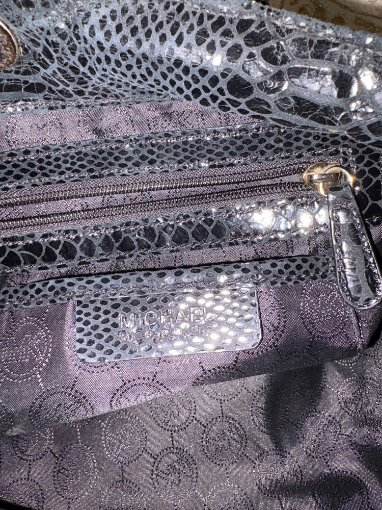 Authentic MK Black Python Embossed - 23