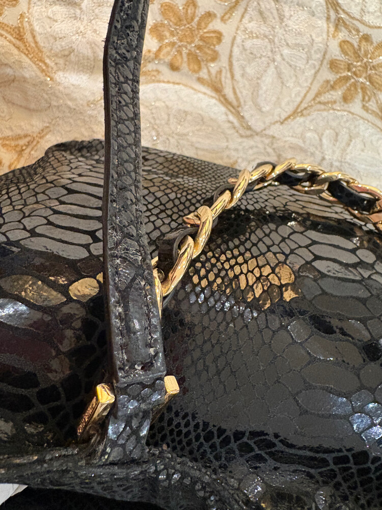 Authentic MK Black Python Embossed - 12