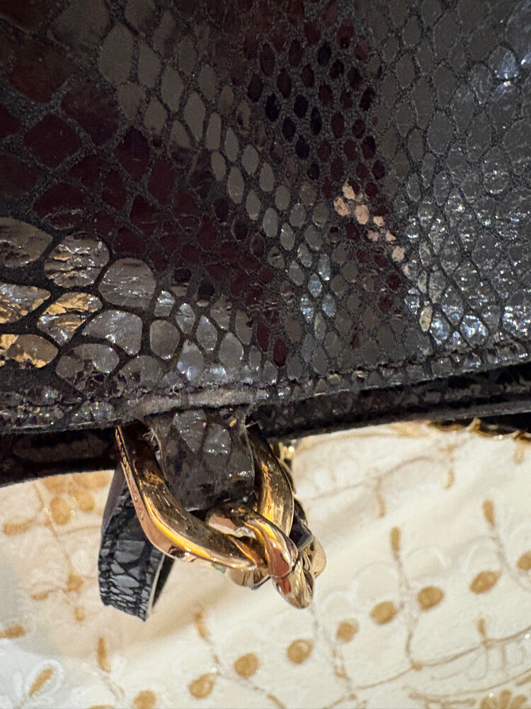 Authentic MK Black Python Embossed - 13