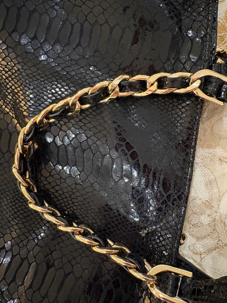 Authentic MK Black Python Embossed - 26