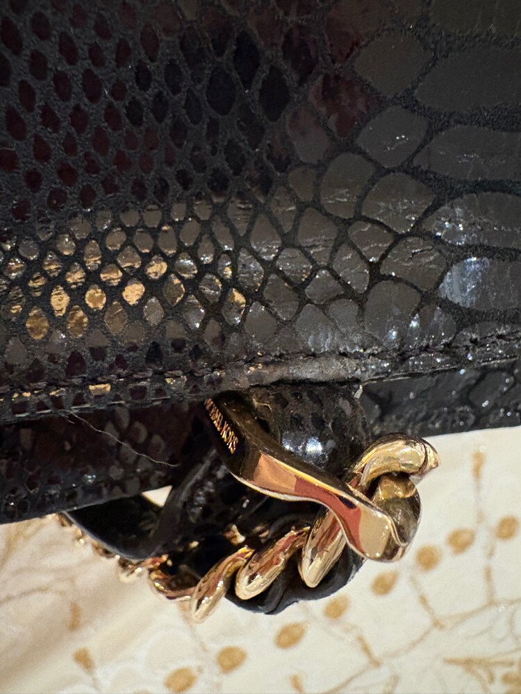 Authentic MK Black Python Embossed - 11