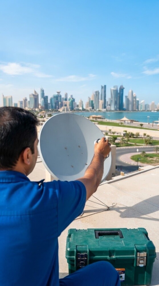تركيب طبق الأقمار الصناعية - 1