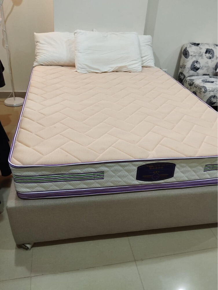 queen bed with mattress - 1