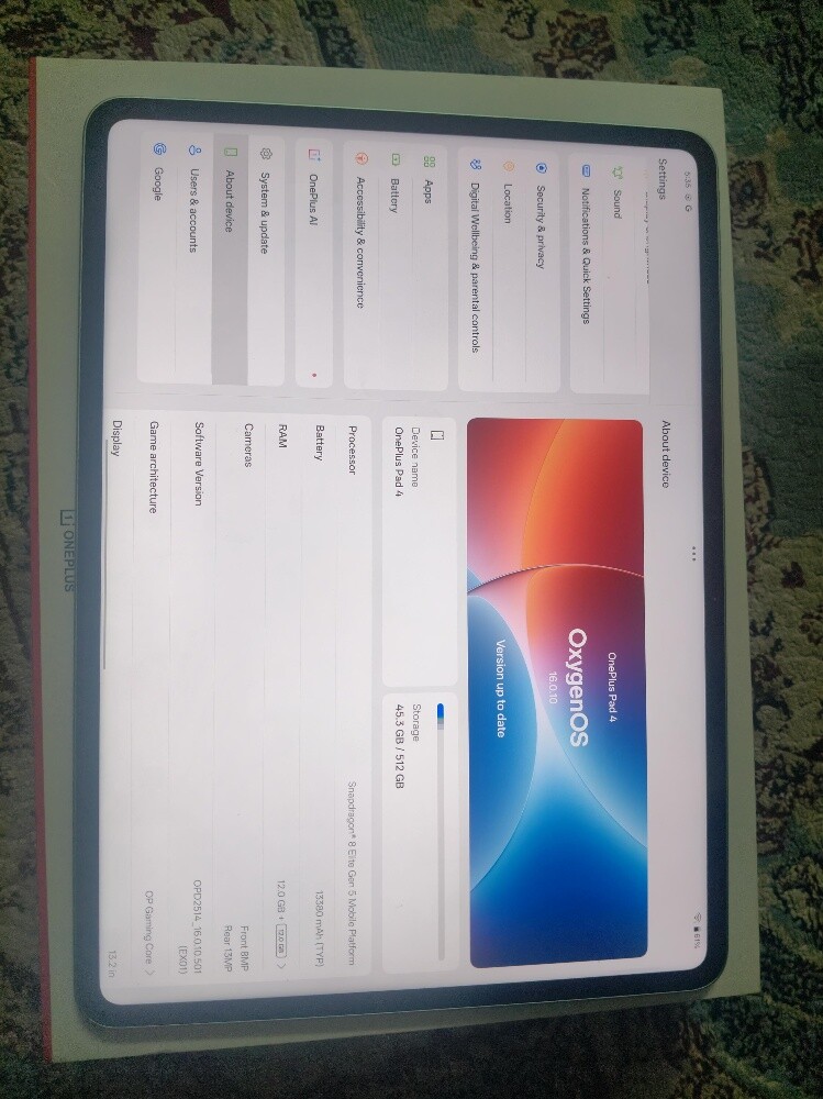 one plus pad 4 - 3