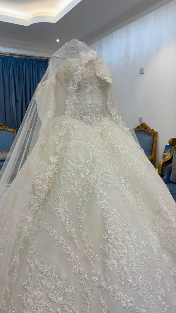 فستان عروسه جديد لبسه واحده مقاس من سمول إلى ميديم - 2