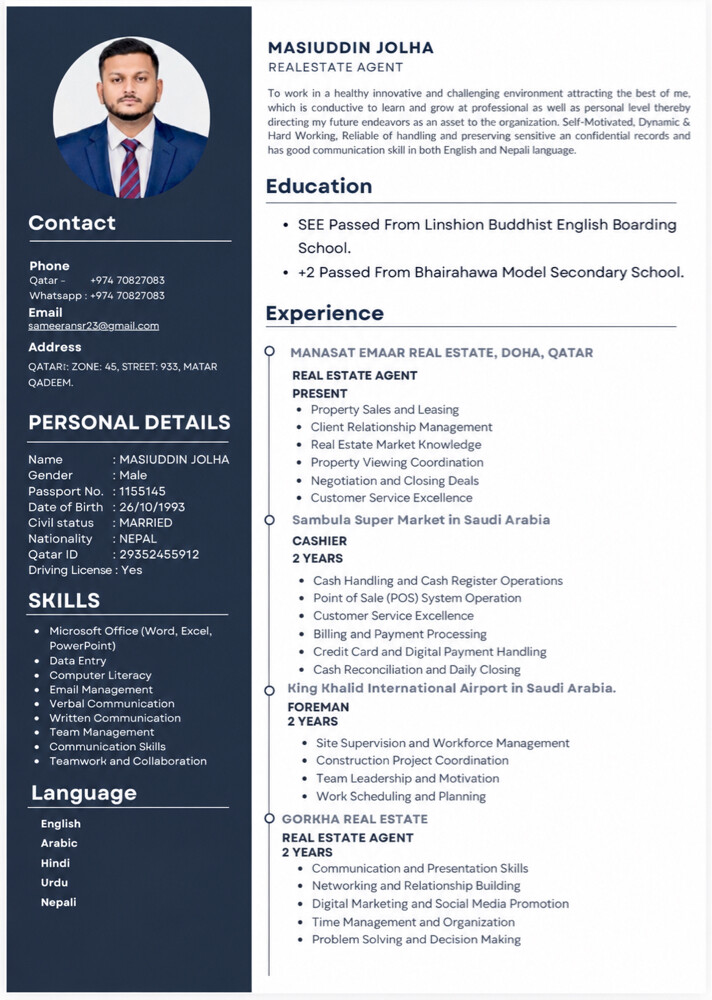 Cashier & Foreman & 2 Years Exp - 1